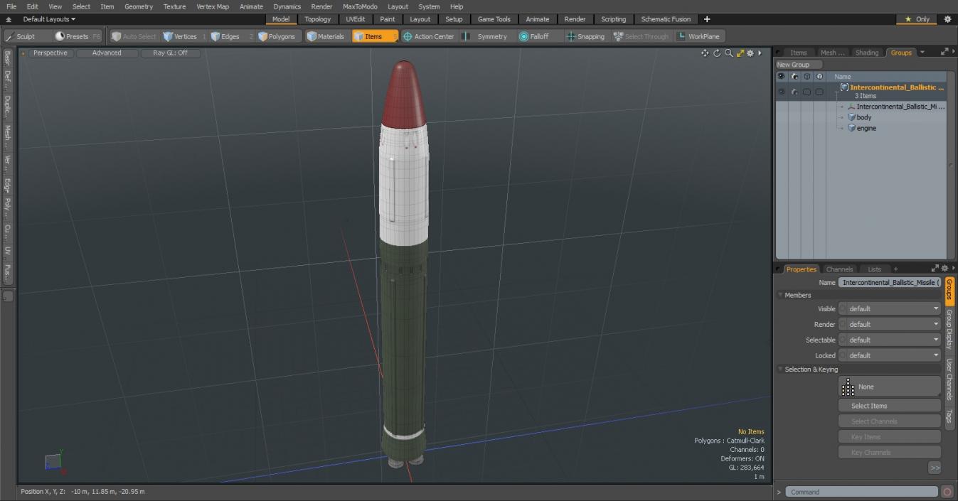 Intercontinental Ballistic Missile 3D model