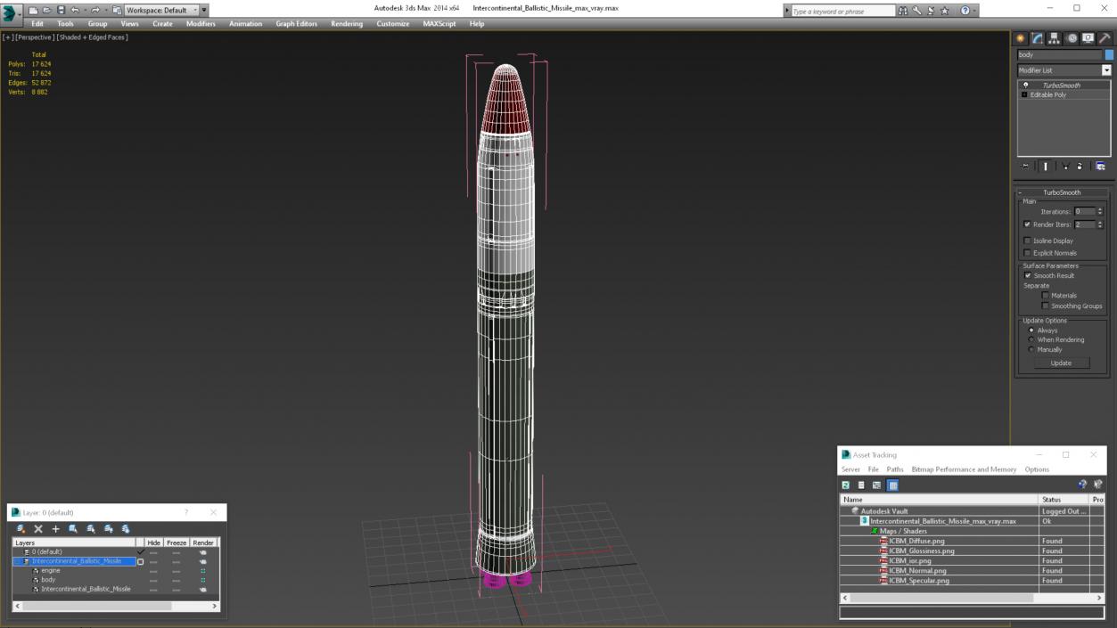 Intercontinental Ballistic Missile 3D model