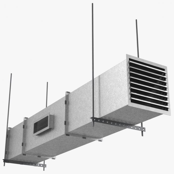 3D model Aluminium Square Air Duct