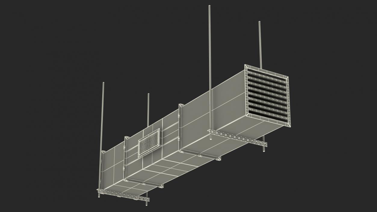 3D model Aluminium Square Air Duct