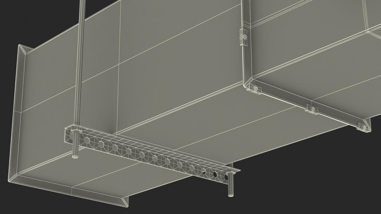 3D model Aluminium Square Air Duct