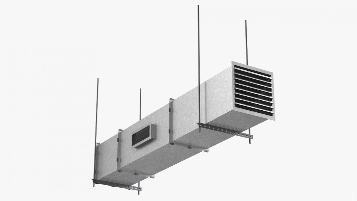 3D model Aluminium Square Air Duct