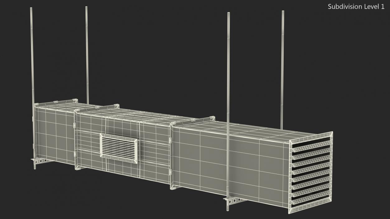 3D model Aluminium Square Air Duct