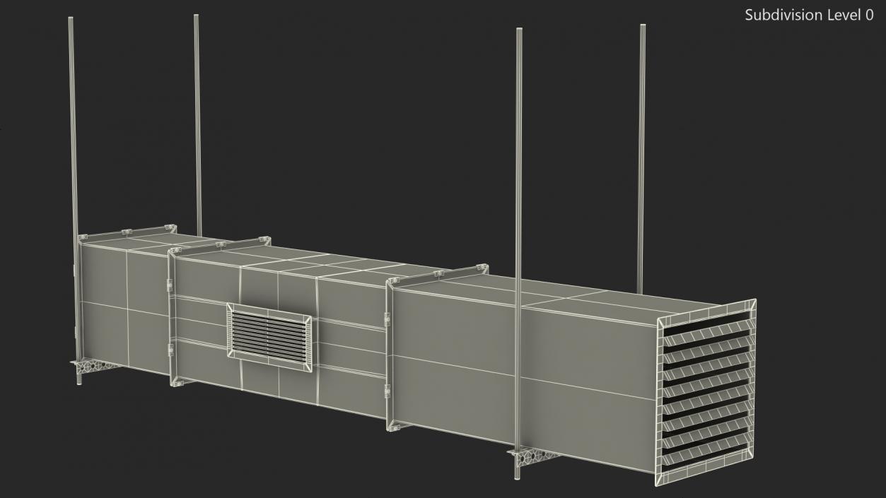 3D model Aluminium Square Air Duct