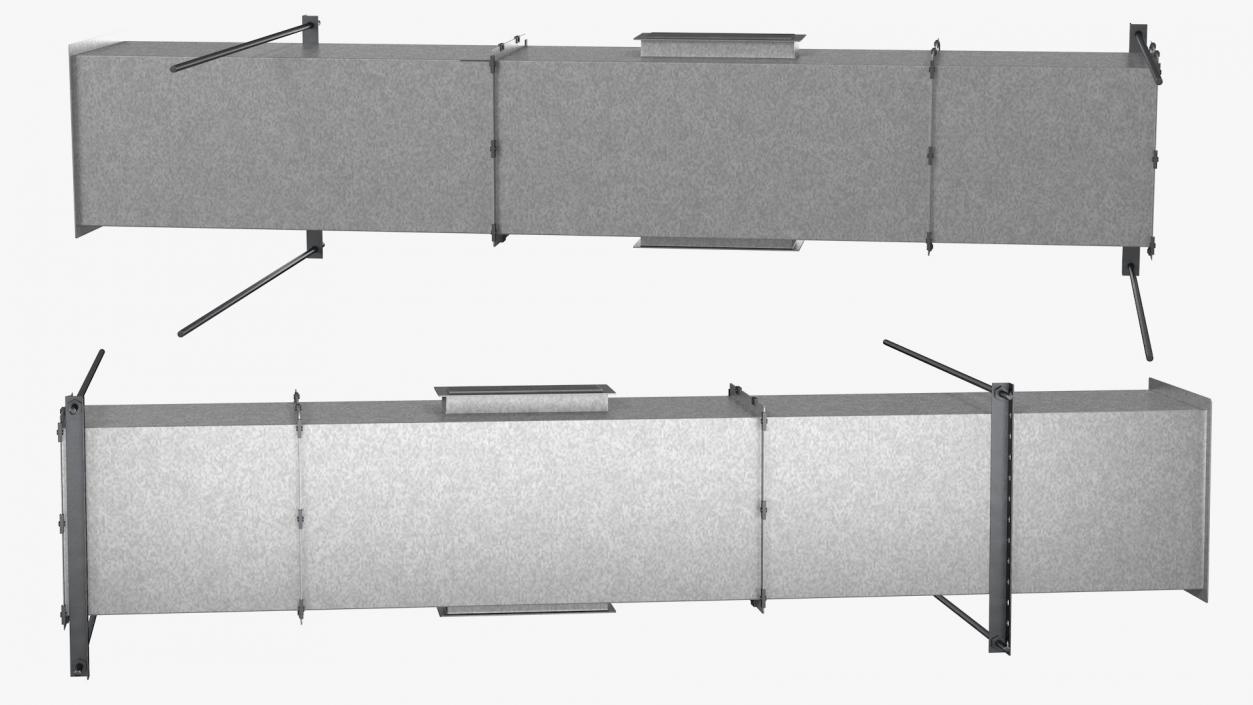 3D model Aluminium Square Air Duct