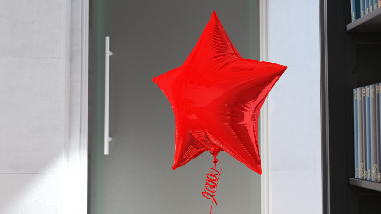 Star Shape Balloon Red 3D