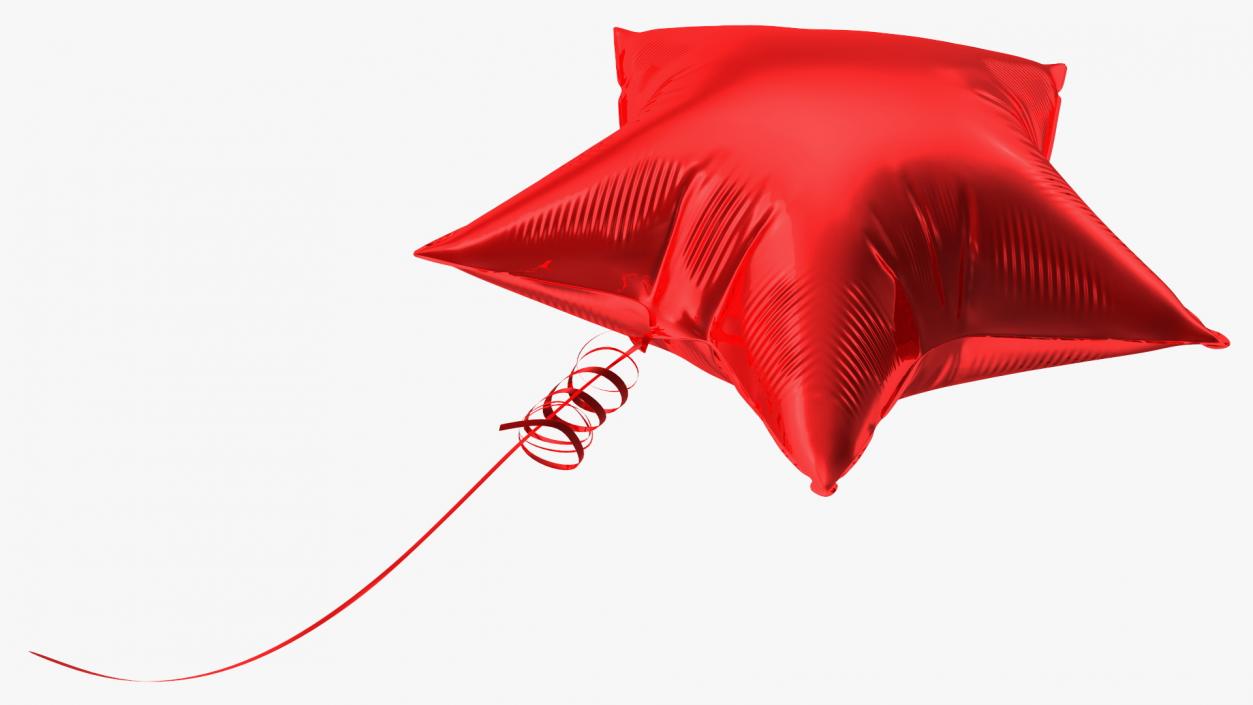 Star Shape Balloon Red 3D