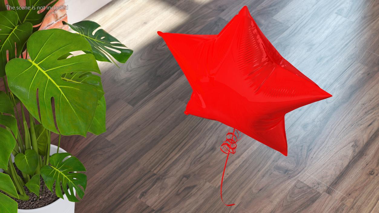 Star Shape Balloon Red 3D