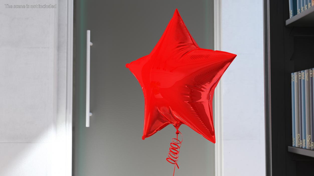 Star Shape Balloon Red 3D