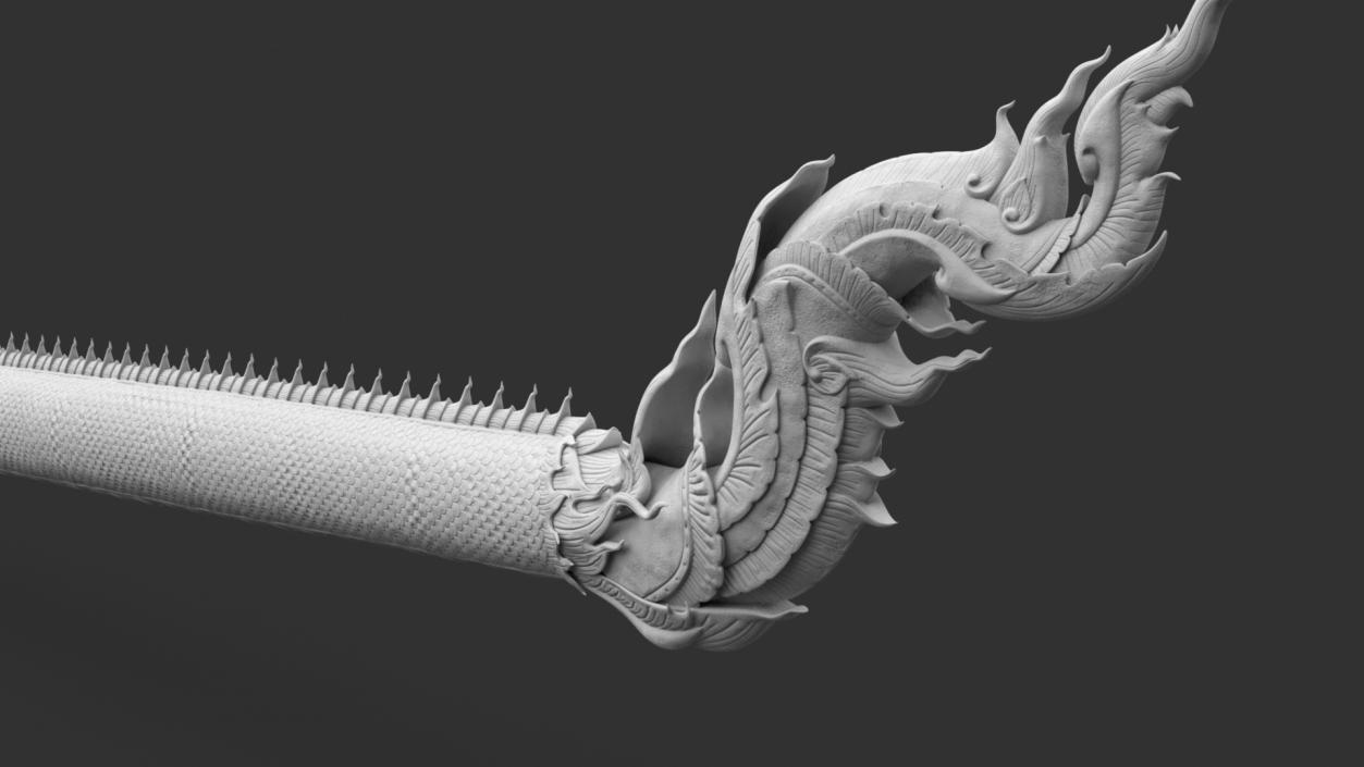 Naga Dragon White 3D