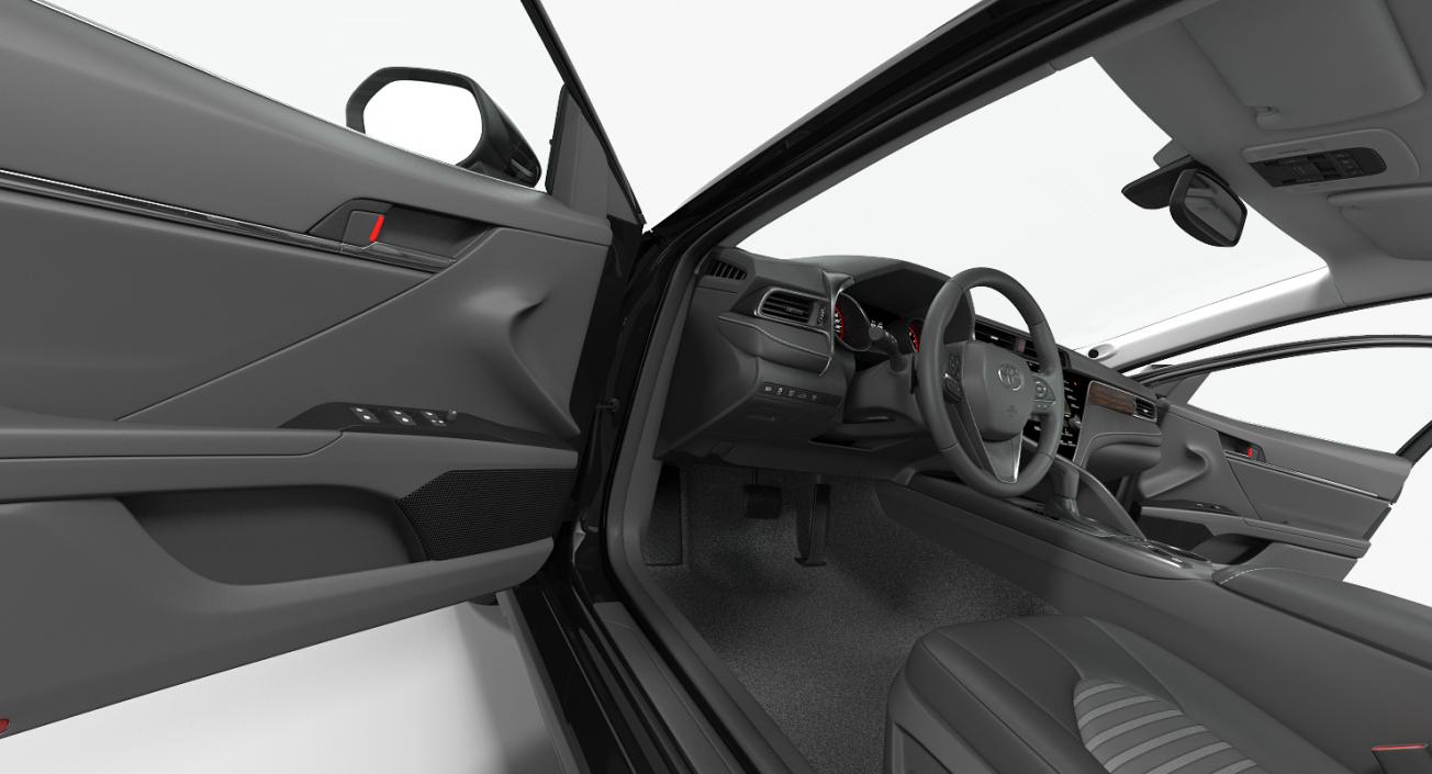 3D Toyota Camry Full Interior 2018 Rigged model