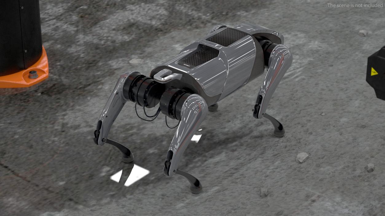 CyberDog Gray Rigged for Cinema 4D 3D model