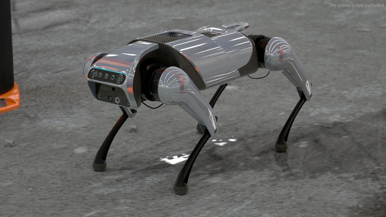 CyberDog Gray Rigged for Cinema 4D 3D model