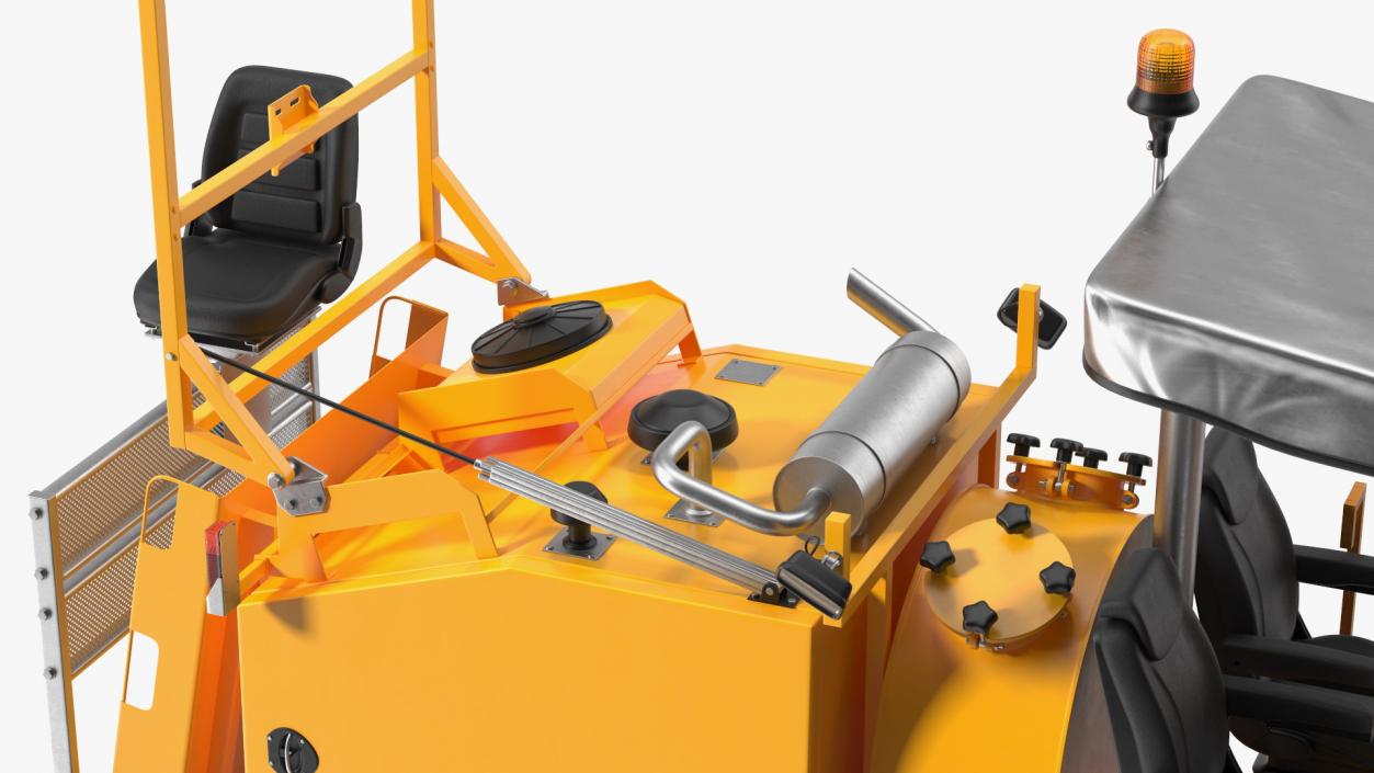 Road Line Marking Machine Rigged 2 3D model