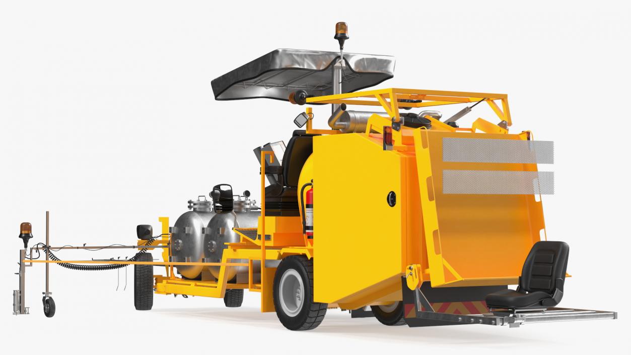 Road Line Marking Machine Rigged 2 3D model