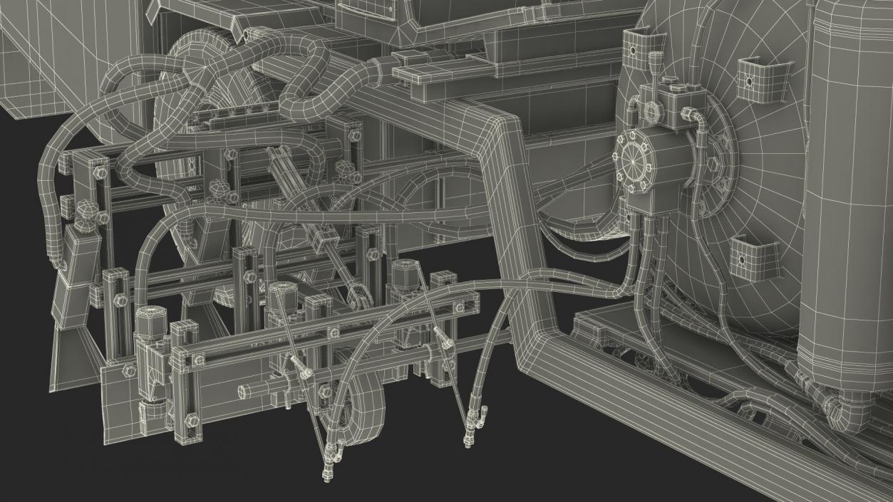 Road Line Marking Machine Rigged 2 3D model