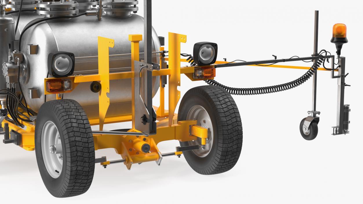 Road Line Marking Machine Rigged 2 3D model