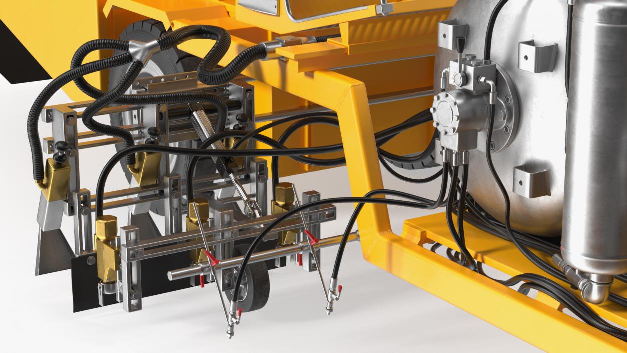 Road Line Marking Machine Rigged 2 3D model