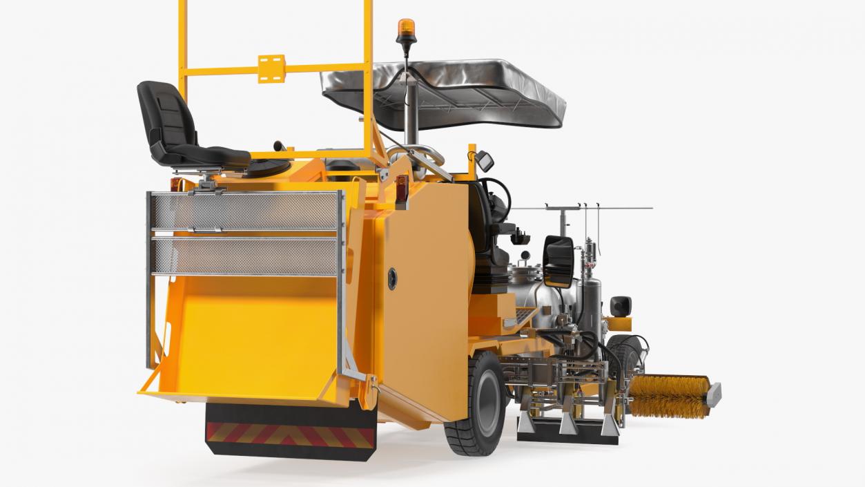 Road Line Marking Machine Rigged 2 3D model