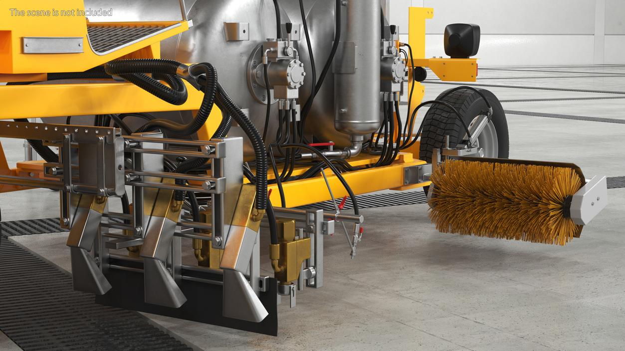 Road Line Marking Machine Rigged 2 3D model