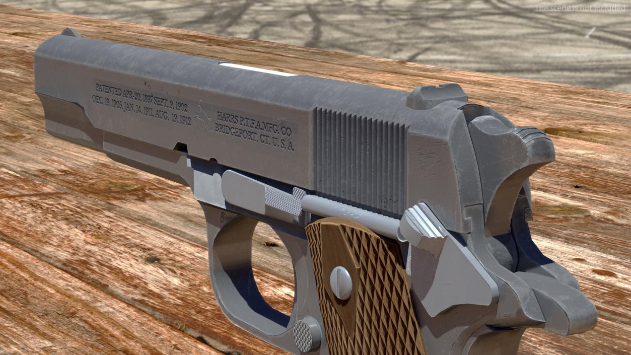 3D Colt 1911 Government AAA Game Weapon