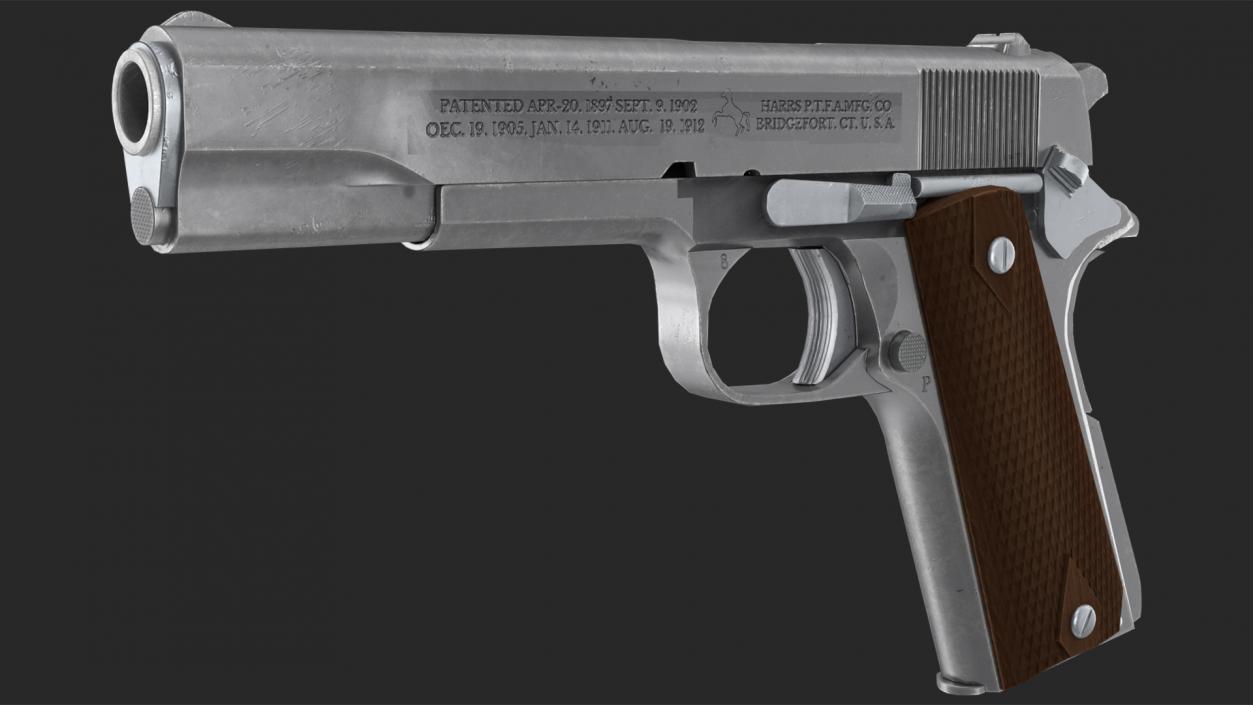 3D Colt 1911 Government AAA Game Weapon