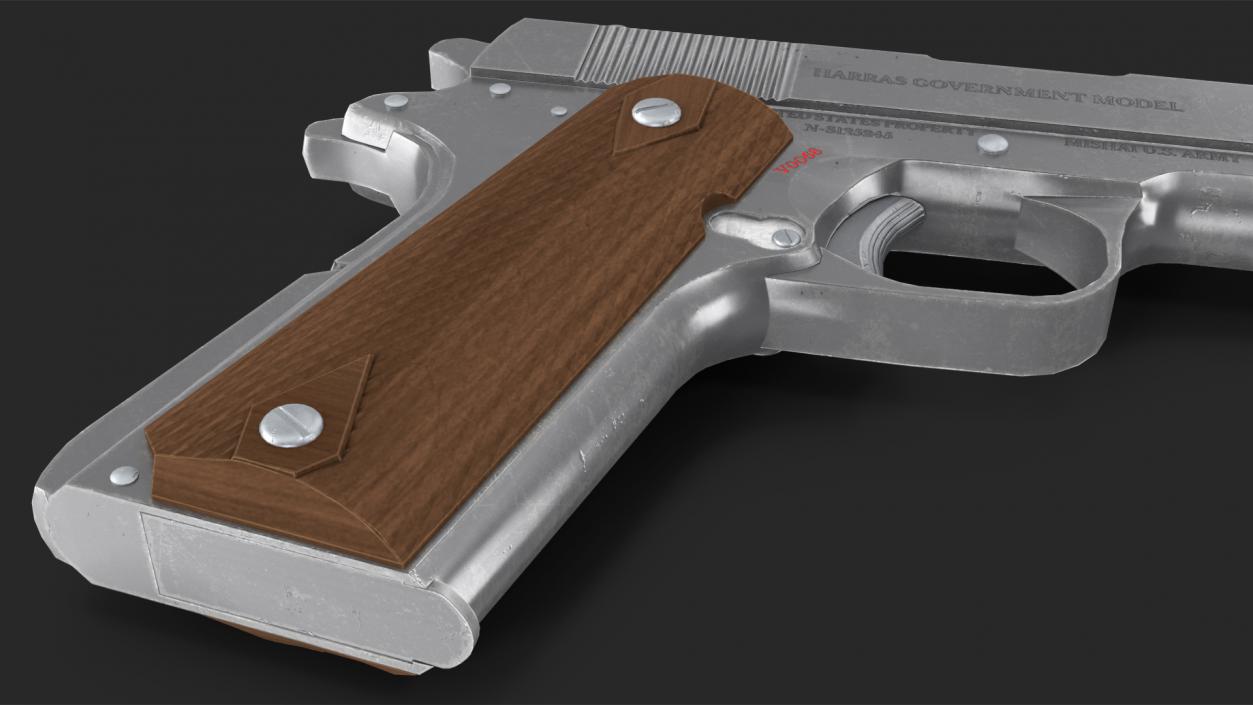 3D Colt 1911 Government AAA Game Weapon