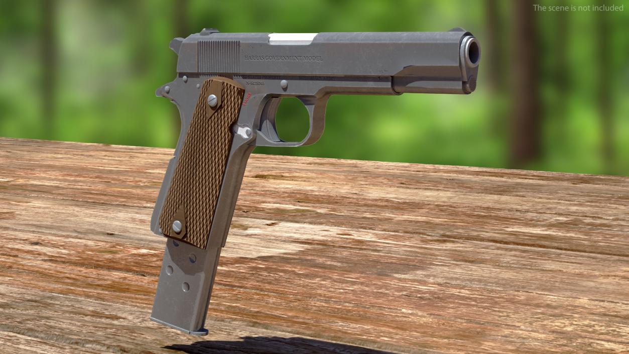 3D Colt 1911 Government AAA Game Weapon