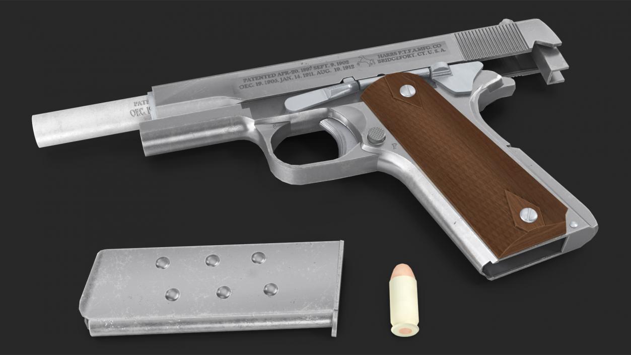 3D Colt 1911 Government AAA Game Weapon