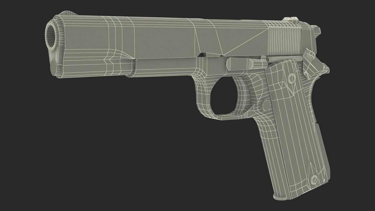 3D Colt 1911 Government AAA Game Weapon