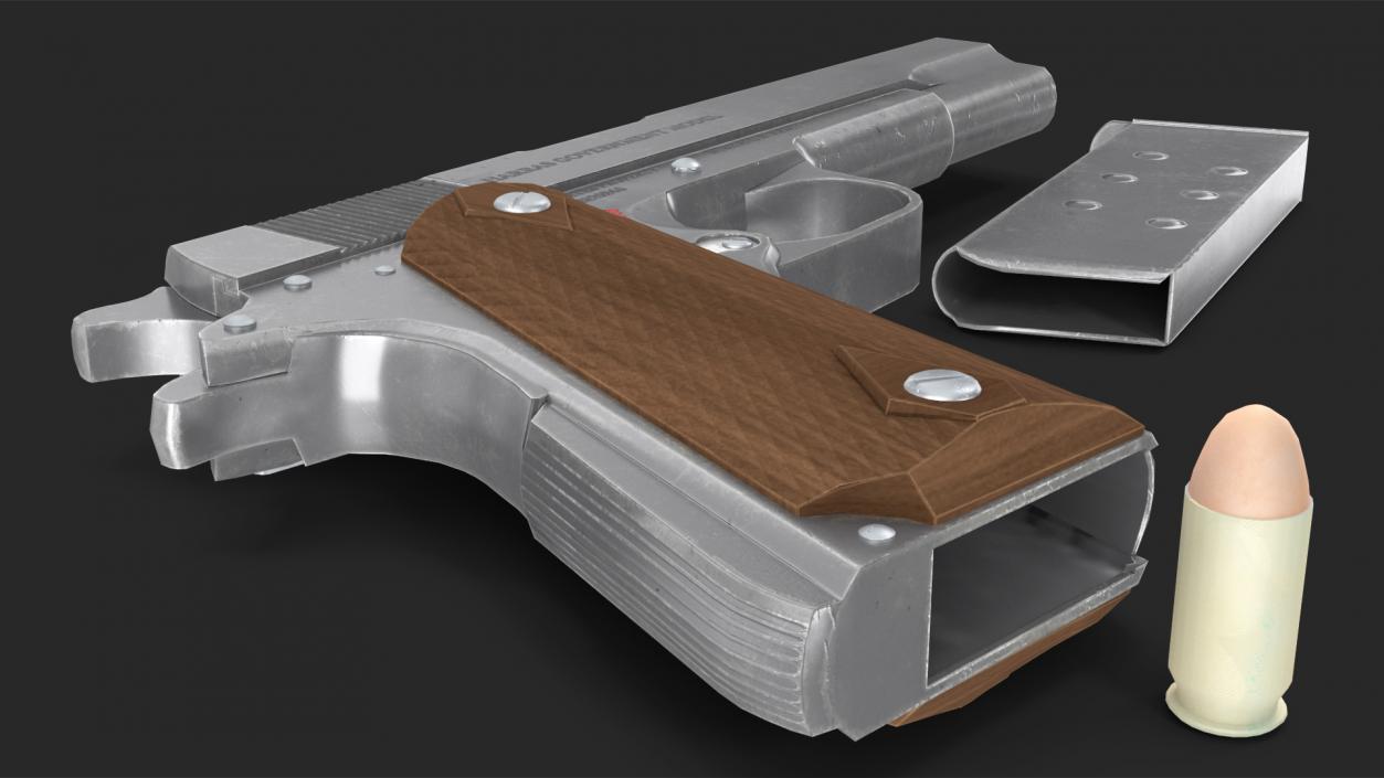 3D Colt 1911 Government AAA Game Weapon