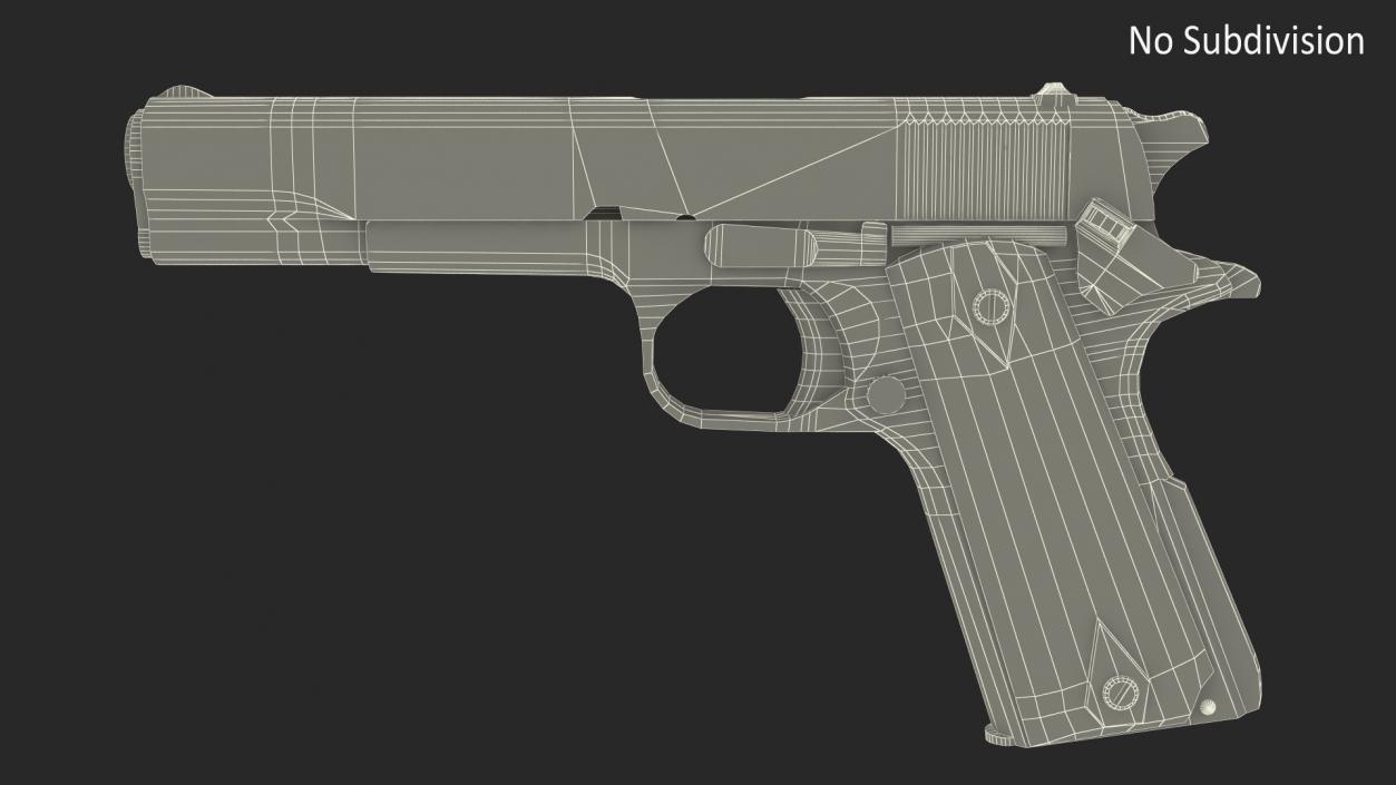 3D Colt 1911 Government AAA Game Weapon