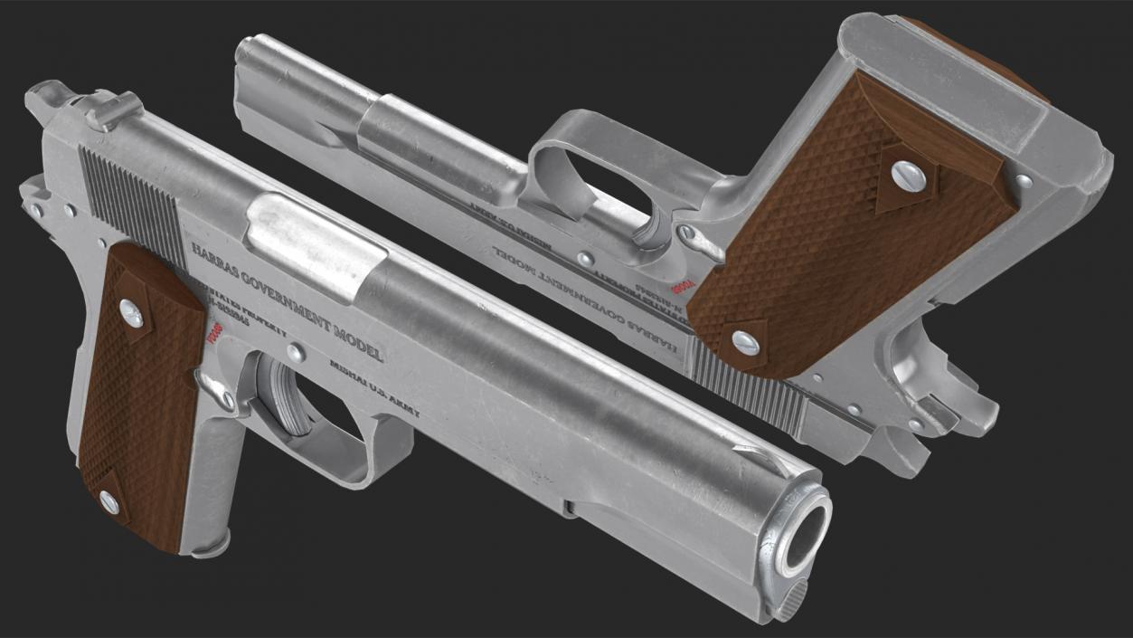 3D Colt 1911 Government AAA Game Weapon