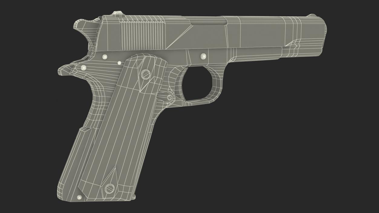 3D Colt 1911 Government AAA Game Weapon