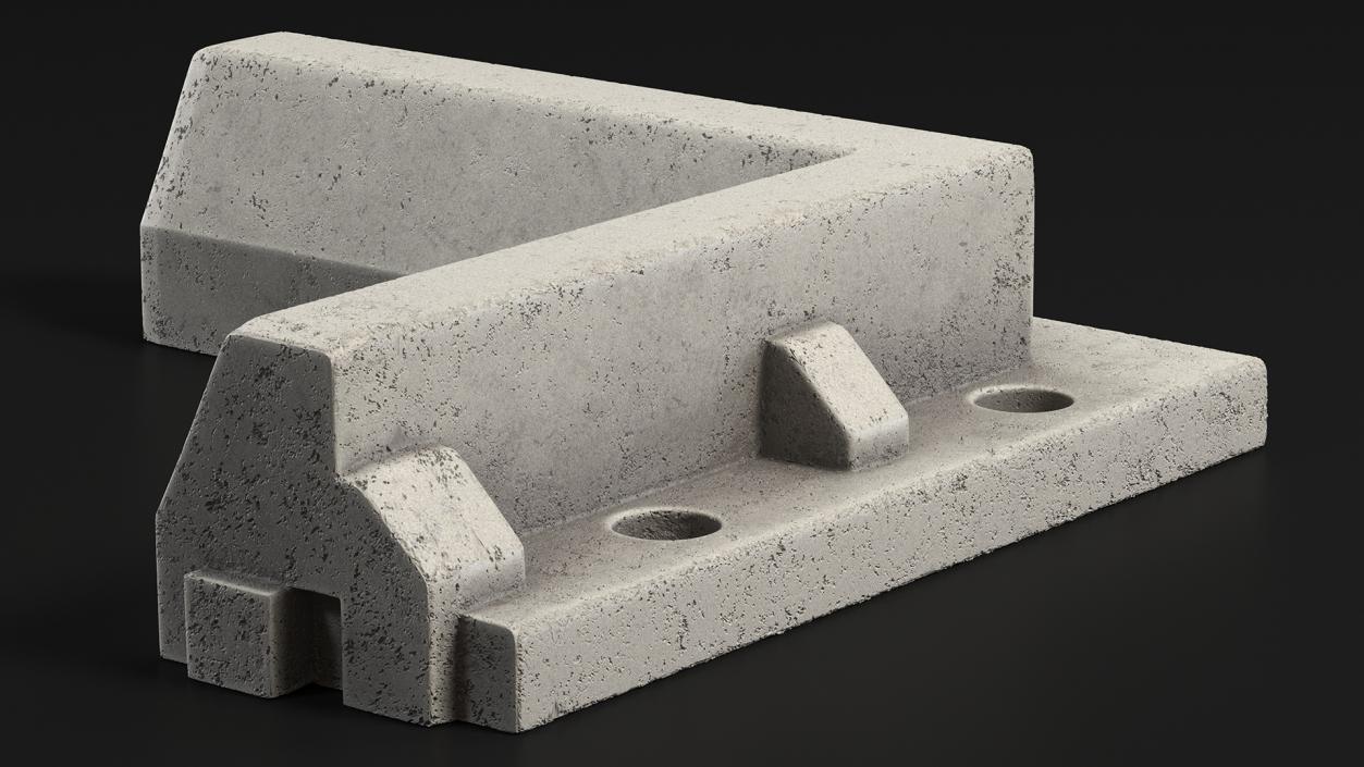 3D model Curb Inner Corner Section