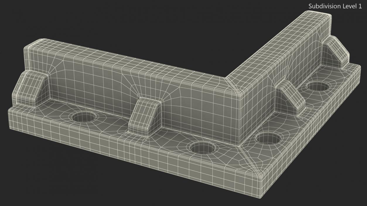 3D model Curb Inner Corner Section