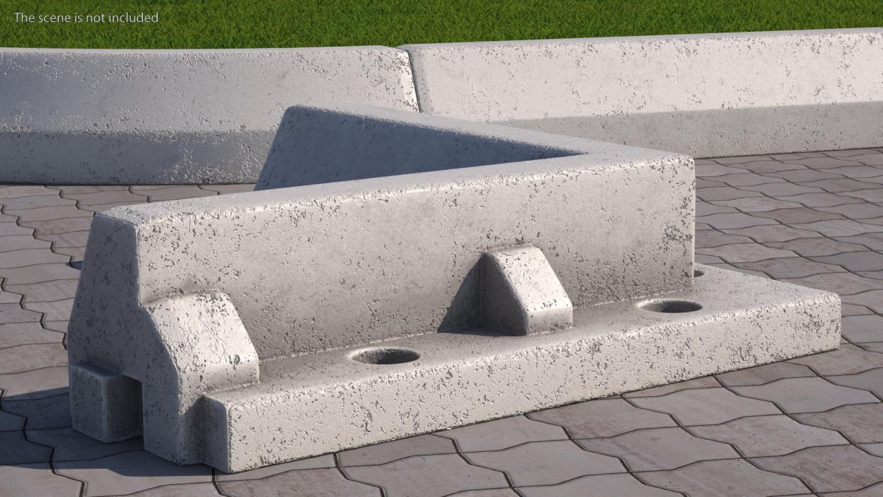 3D model Curb Inner Corner Section