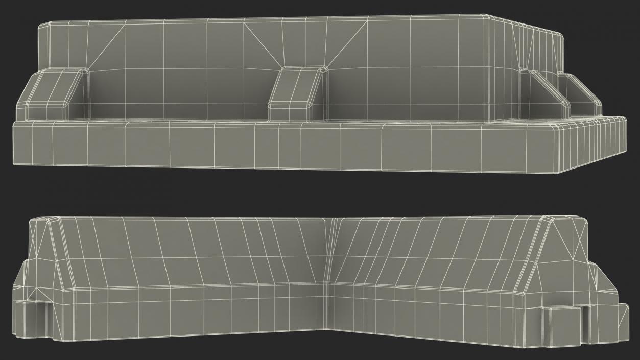 3D model Curb Inner Corner Section