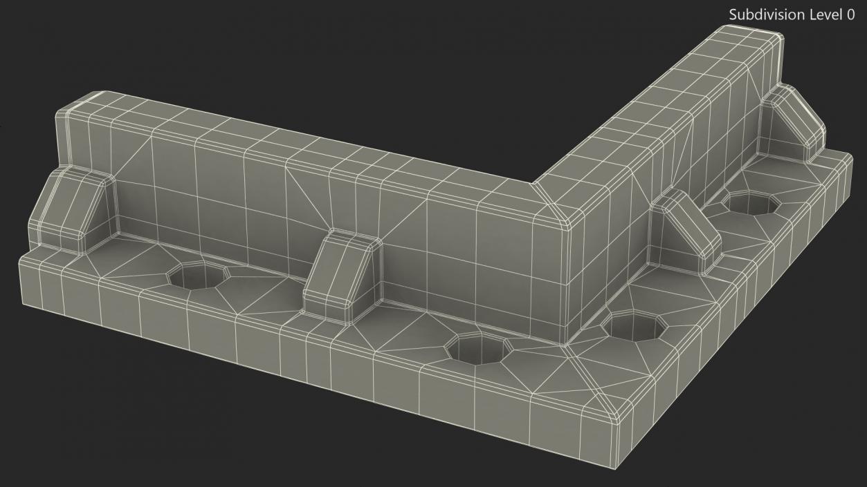 3D model Curb Inner Corner Section