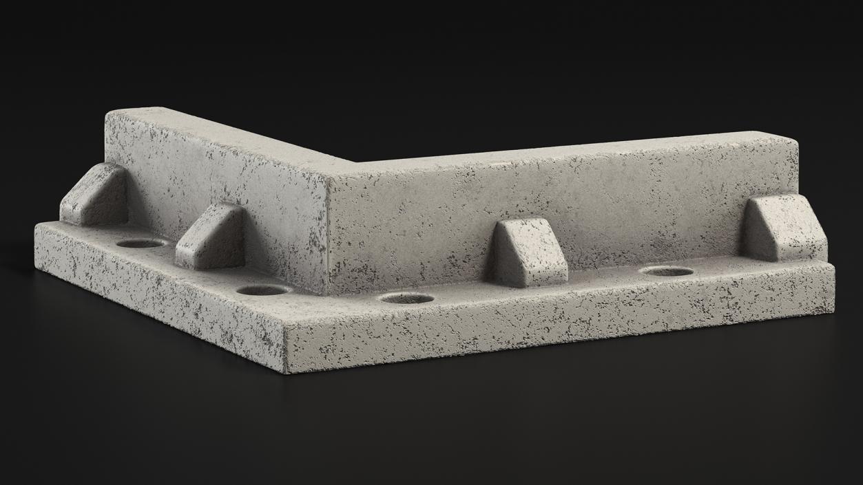 3D model Curb Inner Corner Section