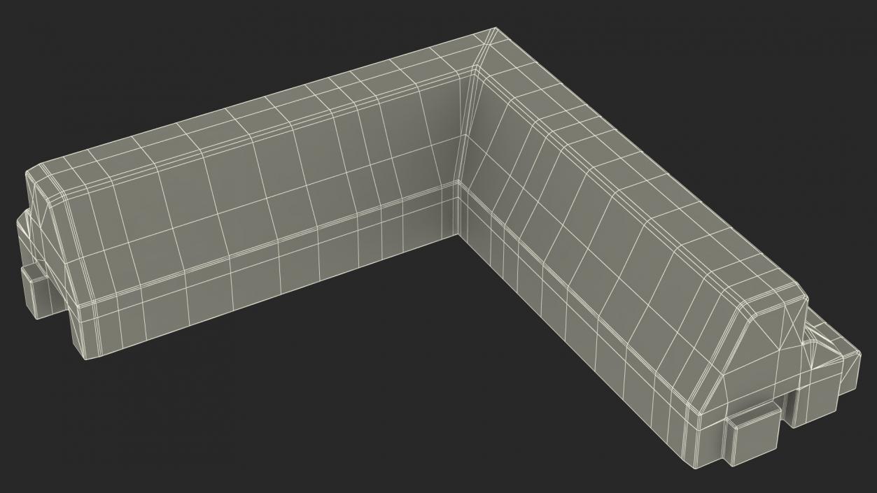 3D model Curb Inner Corner Section