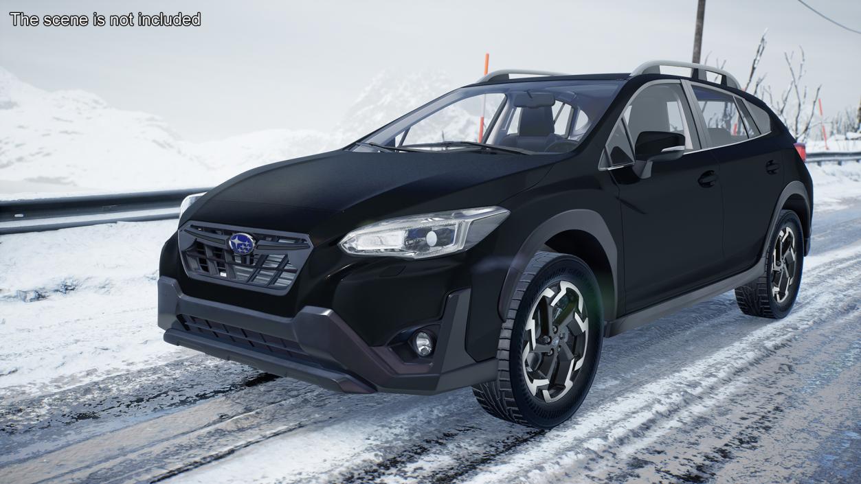 Subaru XV 2020 Hybrid CUV Black Rigged for Cinema 4D 3D