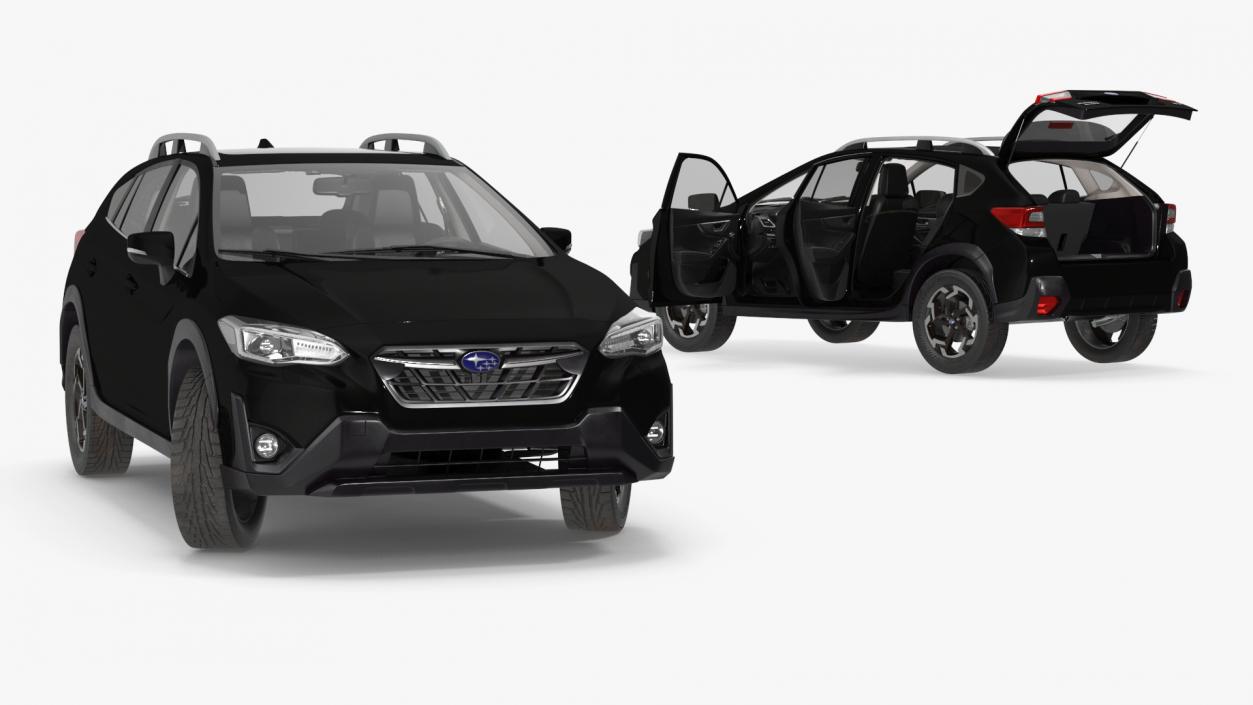 Subaru XV 2020 Hybrid CUV Black Rigged for Cinema 4D 3D