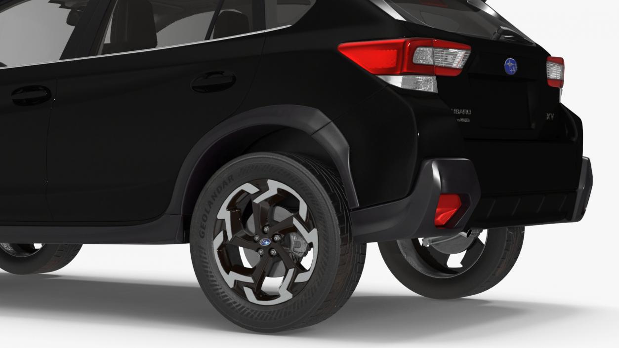 Subaru XV 2020 Hybrid CUV Black Rigged for Cinema 4D 3D