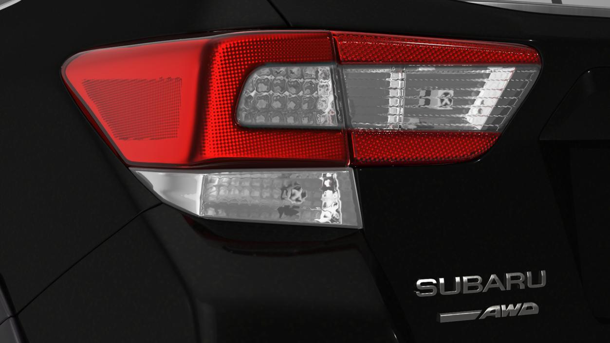 Subaru XV 2020 Hybrid CUV Black Rigged for Cinema 4D 3D