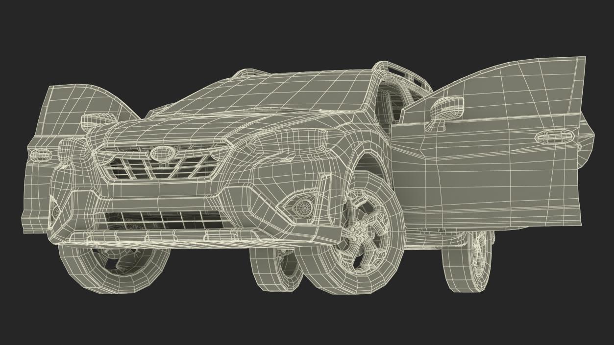 Subaru XV 2020 Hybrid CUV Black Rigged for Cinema 4D 3D