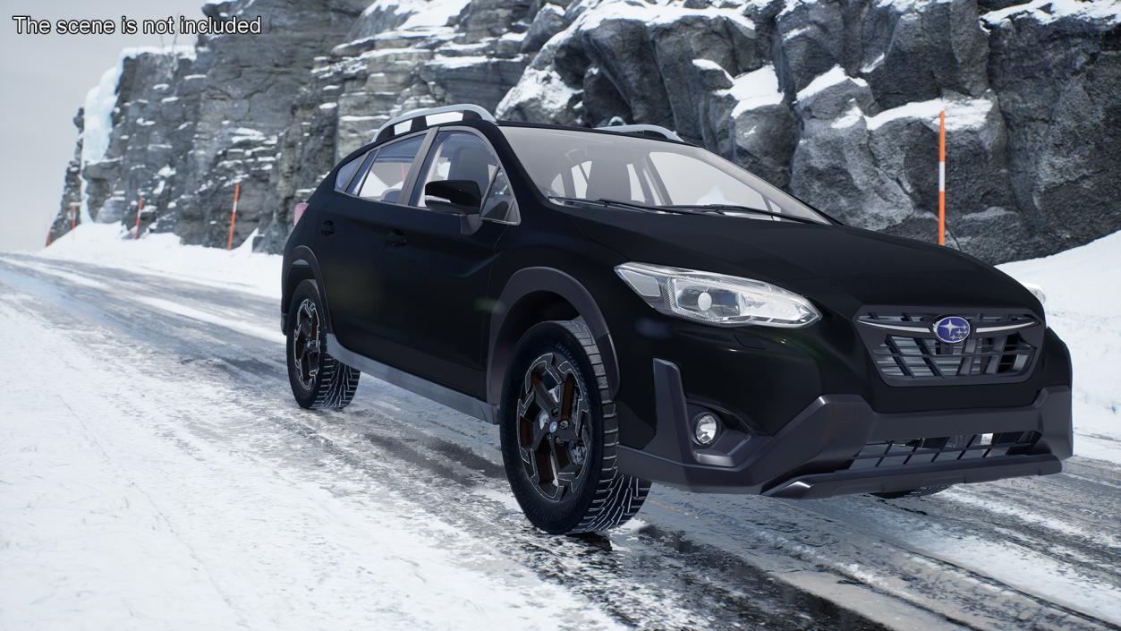 Subaru XV 2020 Hybrid CUV Black Rigged for Cinema 4D 3D