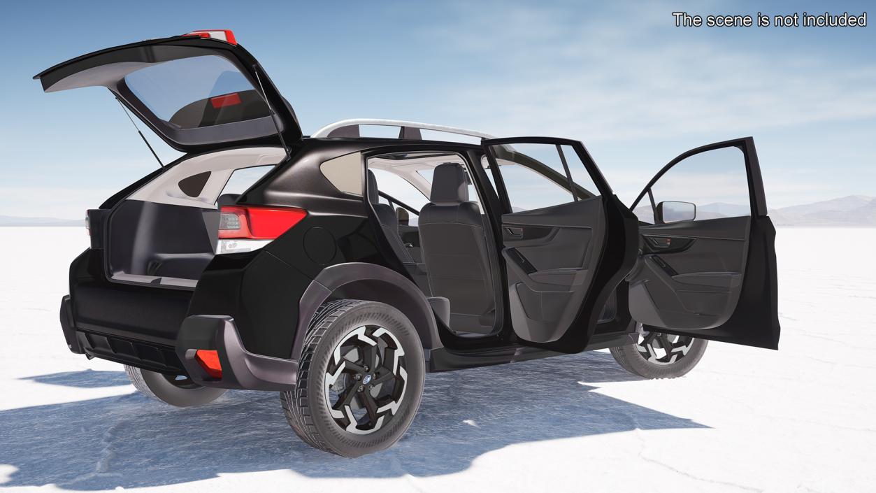 Subaru XV 2020 Hybrid CUV Black Rigged for Cinema 4D 3D