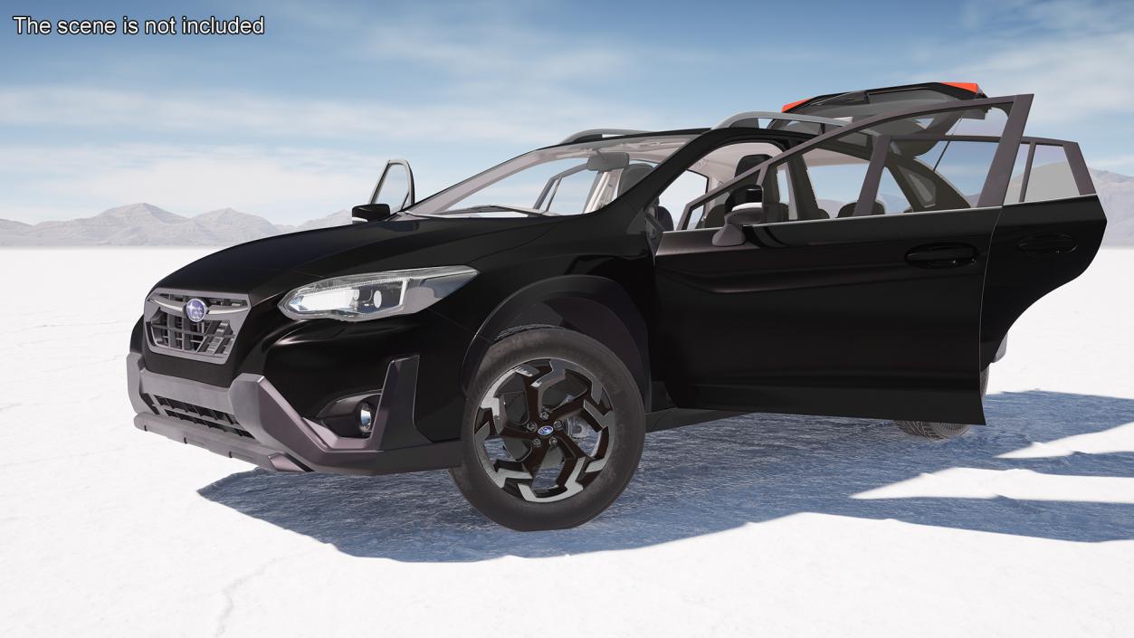 Subaru XV 2020 Hybrid CUV Black Rigged for Maya 3D