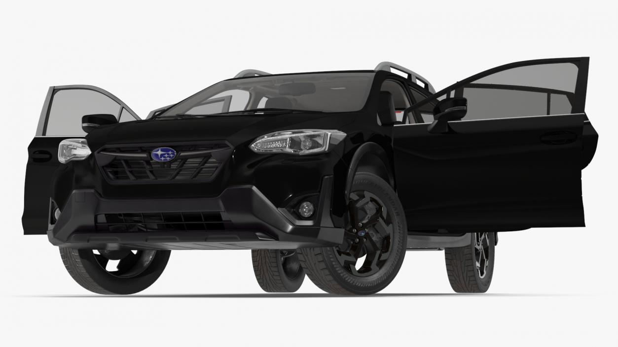 Subaru XV 2020 Hybrid CUV Black Rigged for Cinema 4D 3D